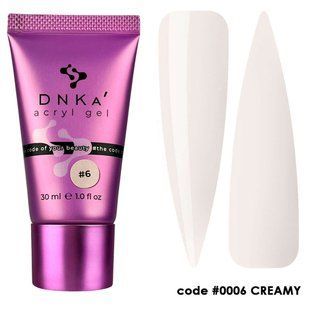 DNKa' Аcryl Gel #0006 Creamy (tube), akrylożel 30 ml
