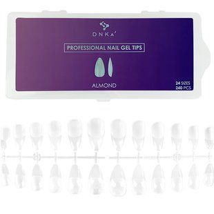 DNKa' Professional Nail Gel Tips Almond, 240 pcs
