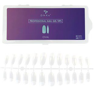 DNKa' Professional Nail Gel Tips Oval, 240 pcs