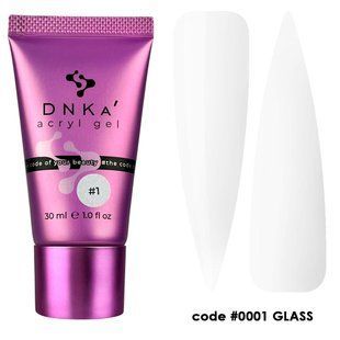 DNKa' Аcryl Gel #0001 Glass (tube), akrylożel 30 ml